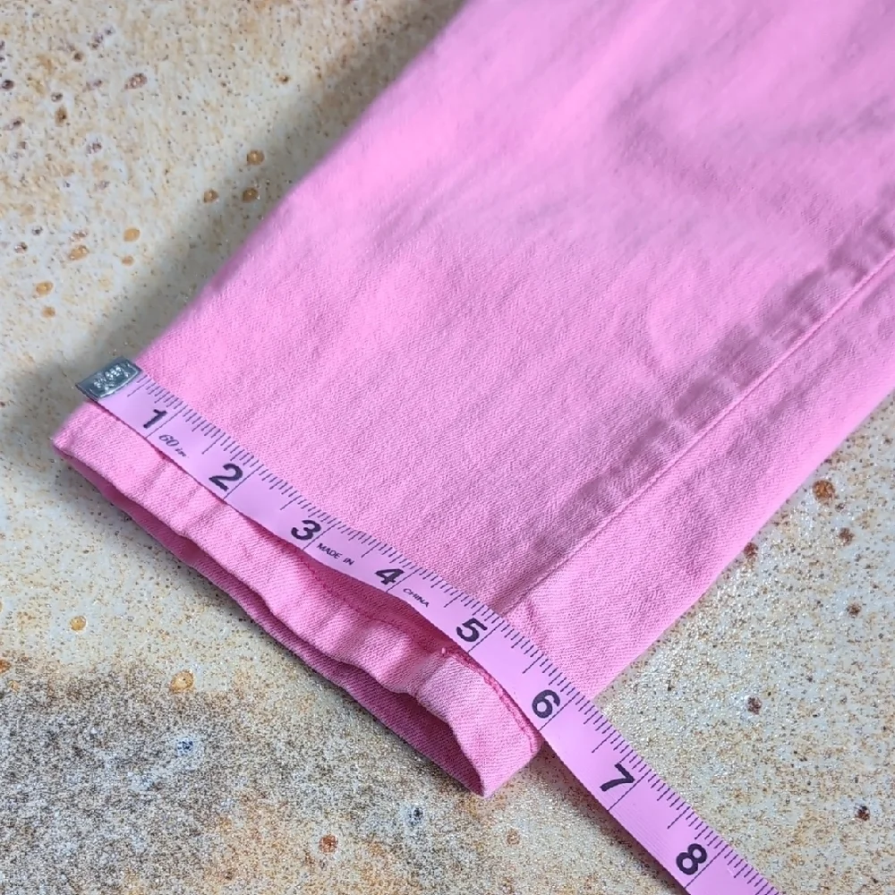 Elegance Paris | Vibrant Baby Pink Stretchy Jeans Chinos Size 8